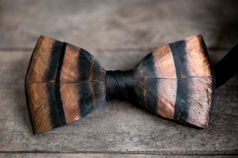 Brackish Handmade Original Feather Bow Ties