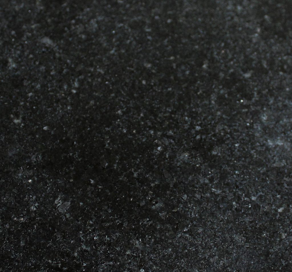 Leathered black granite