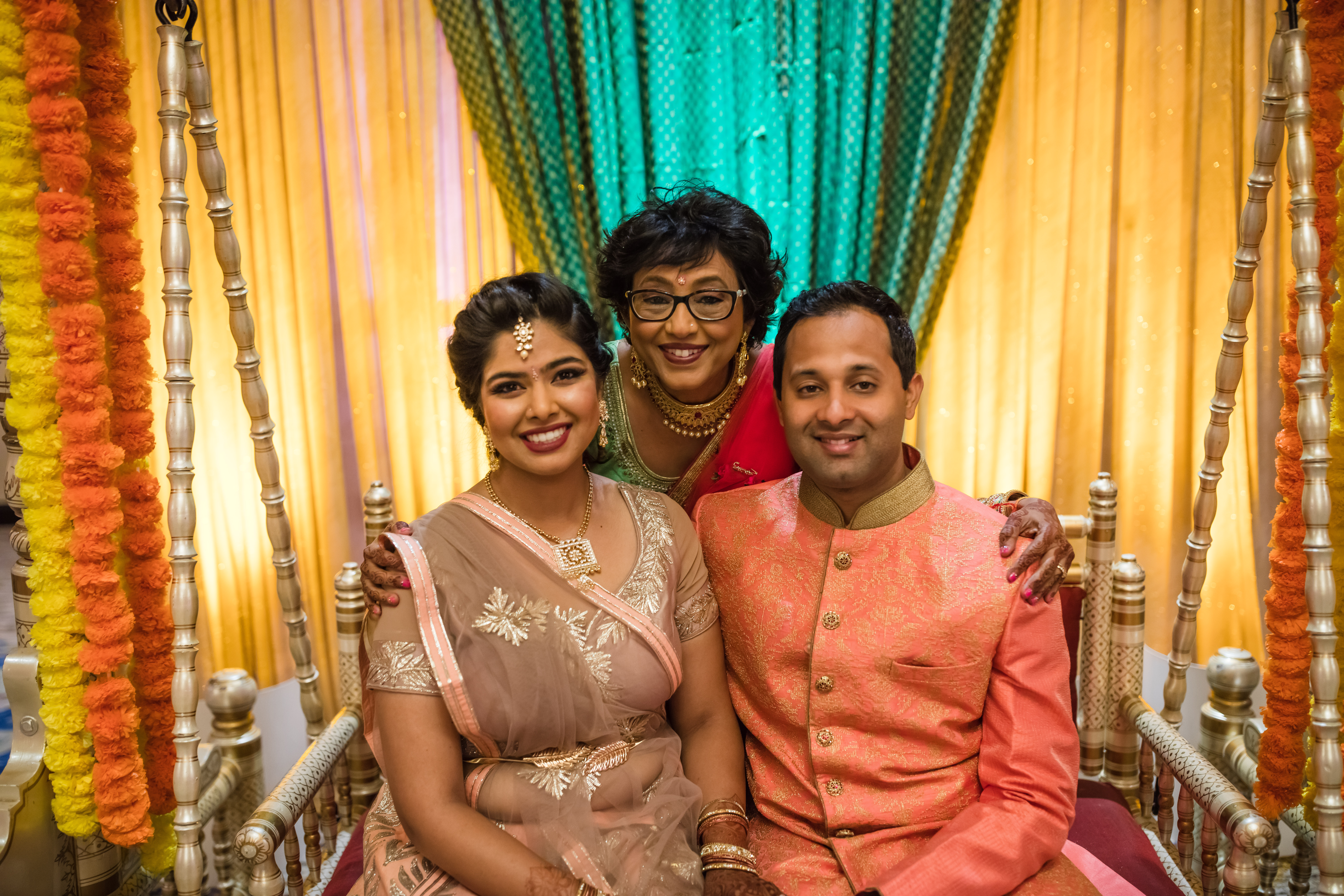 Hima Dalal celebrates the wedding of her son, Sanket, to her new daughter-in-law, Nikita. 