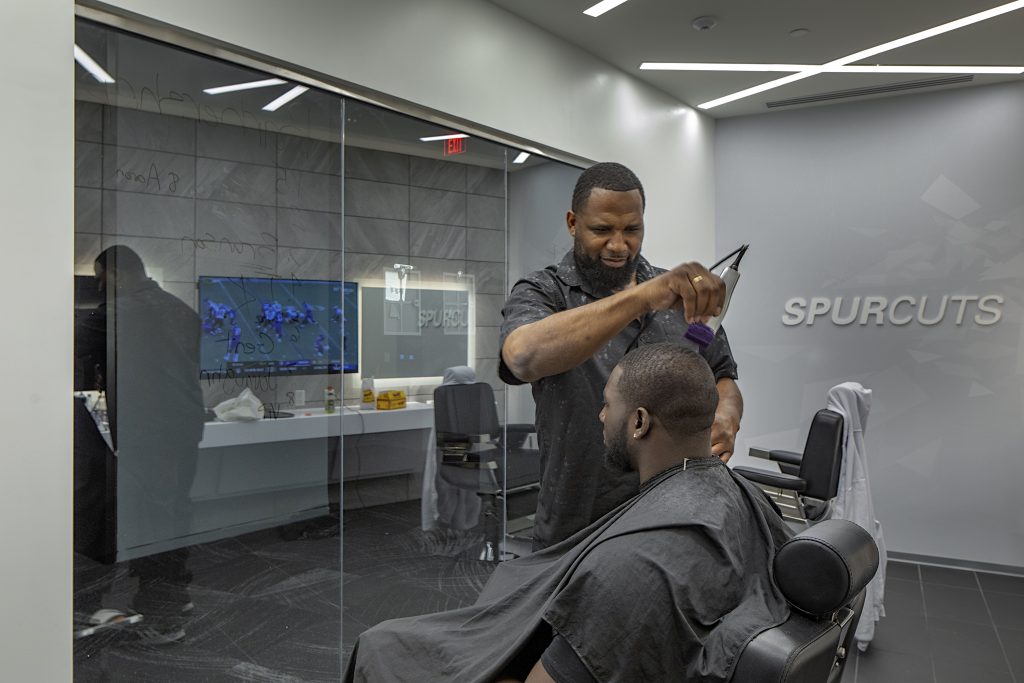 The Gamecock locker room also holds the ‘Spur-cuts’ barbershop, while the player lounge houses the Darius Rucker recording studio.