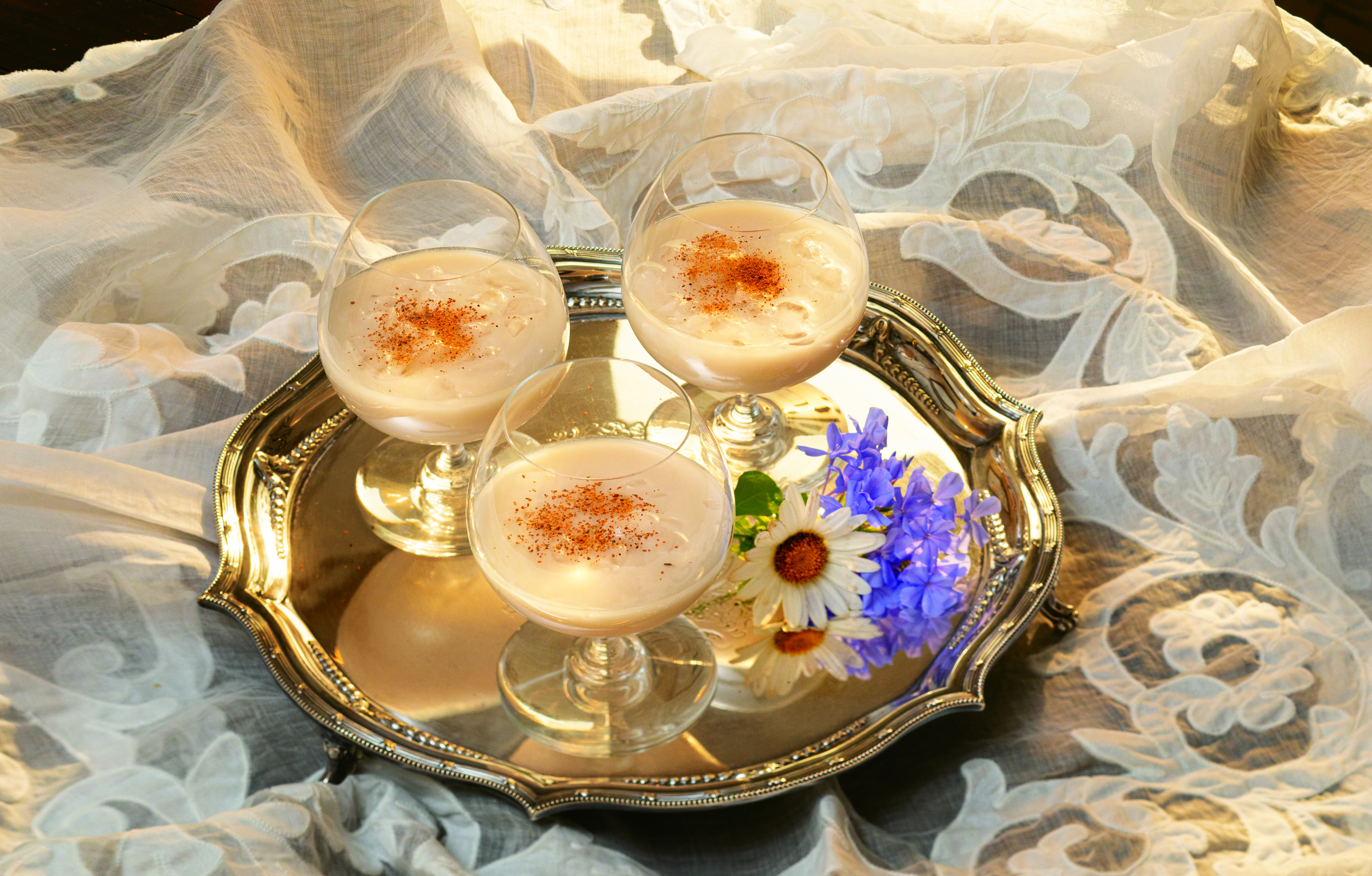 Because of the sweet frothy bliss of a classic Brandy Milk Punch, it is often considered a Christmas drink, but can be relished year round. 