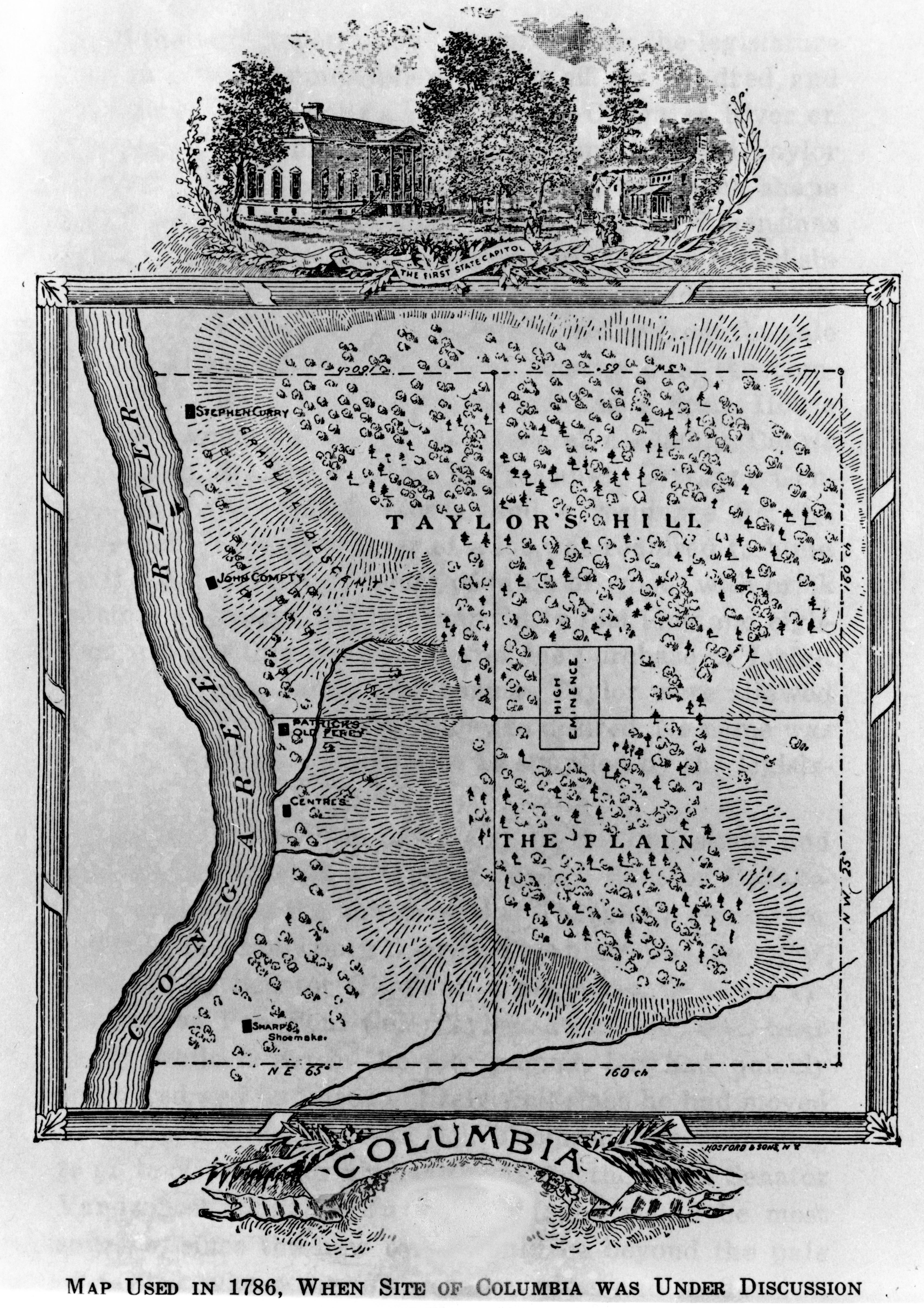 1773 SC MAP Due West Duncan Eastover Eutawville Fairfax Fort Lawn Mill SURNAMES 