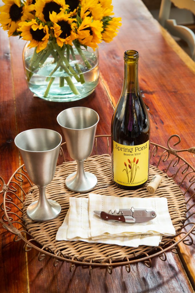 Sophia and Lynn started making their own wine in 2008 with grapes from California distributors. The clever wine label with cattails is their design, and the delicious red and white varieties are enjoyed only by family and friends!