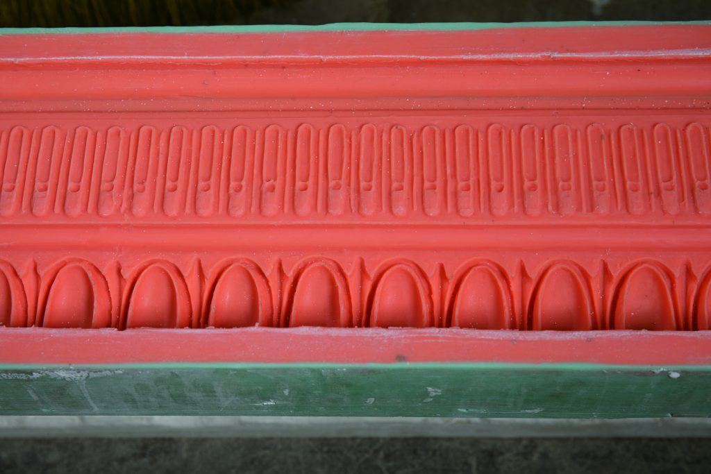 Rubber mold created to be used in the restoration of the Admiral’s House in North Charleston. 
