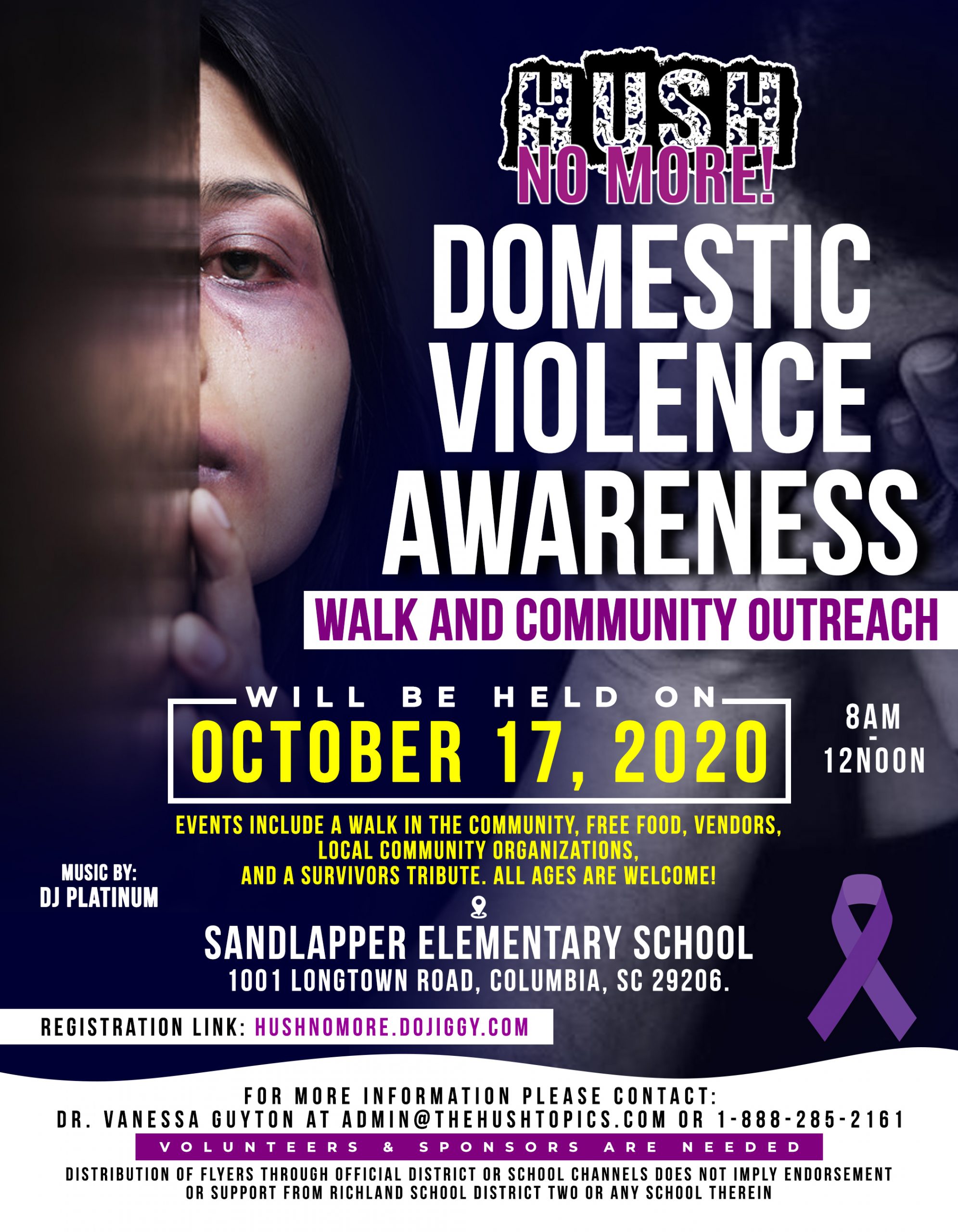 HUSH No More Domestic Violence Walk & Community Outreach - Columbia ...