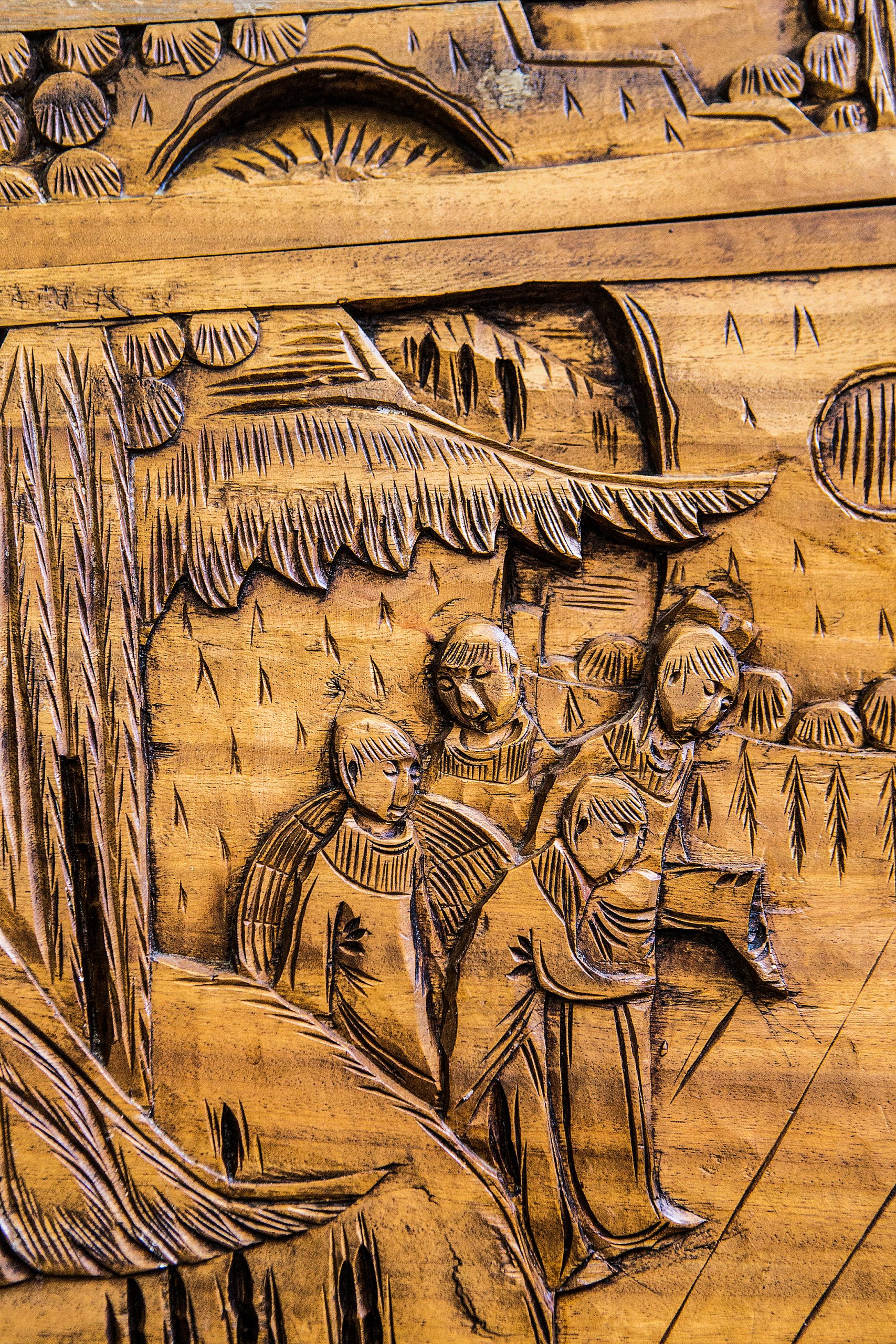 The hand carved chest was bought in Japan by Robert’s father, George Bunch. 