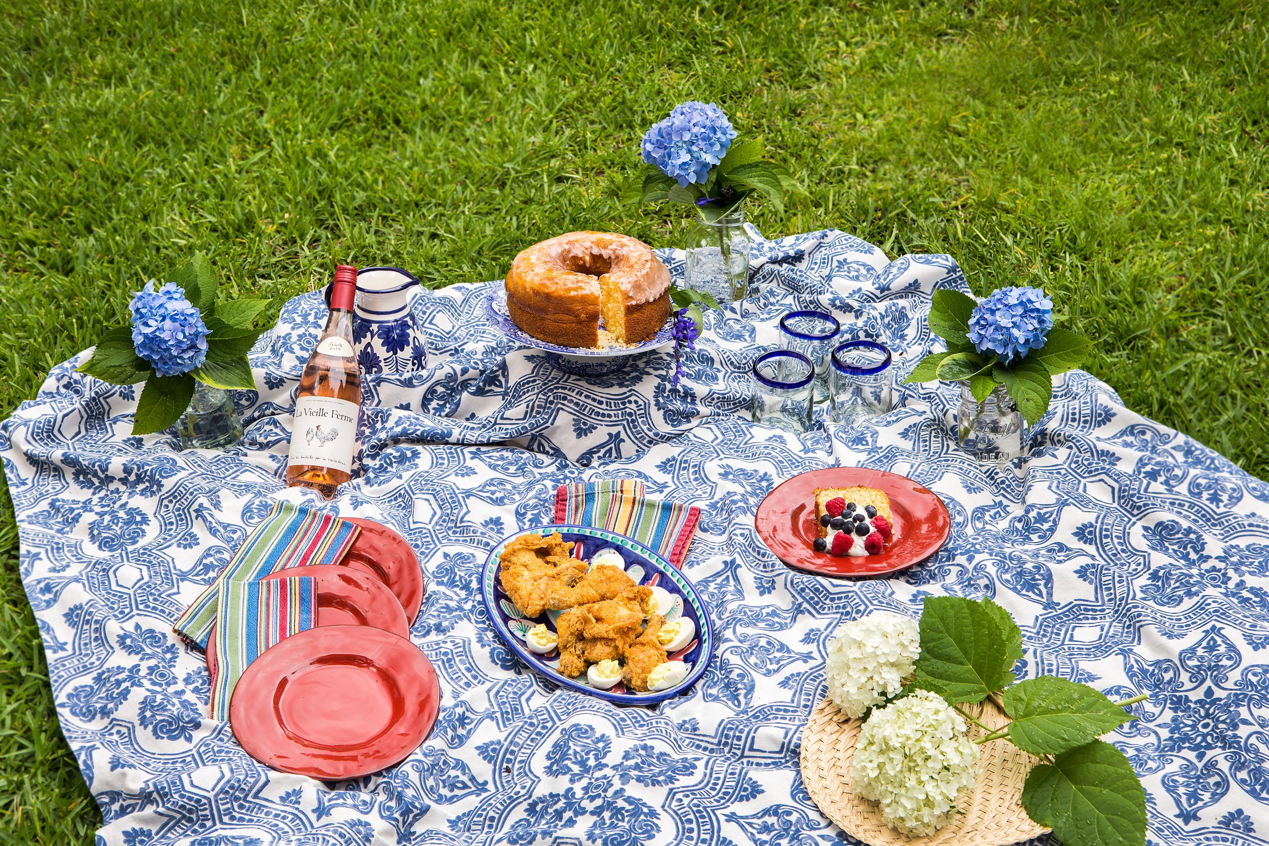 Celebrations like Labor Day, Memorial Day, or the Fourth of July are a wonderful time to plan a picnic. Make your picnic easy with store-bought fried chicken and cold salads. Enjoy a comfortable spot in the cool grass and make a memory.  