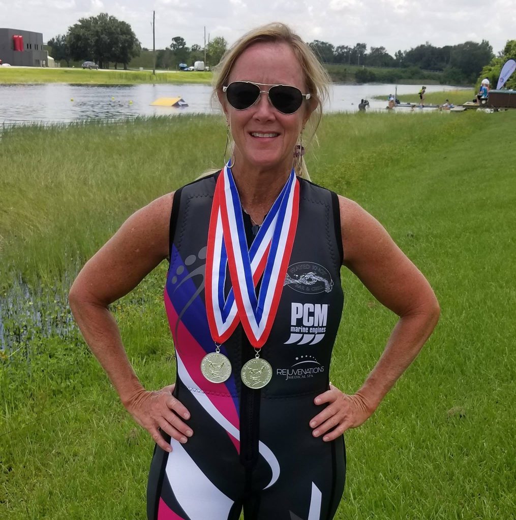 Mindy is now an accomplished barefooter who has competed at the national level. In 2018, she was featured on the cover of USA Water Ski & Wake Sports magazine.