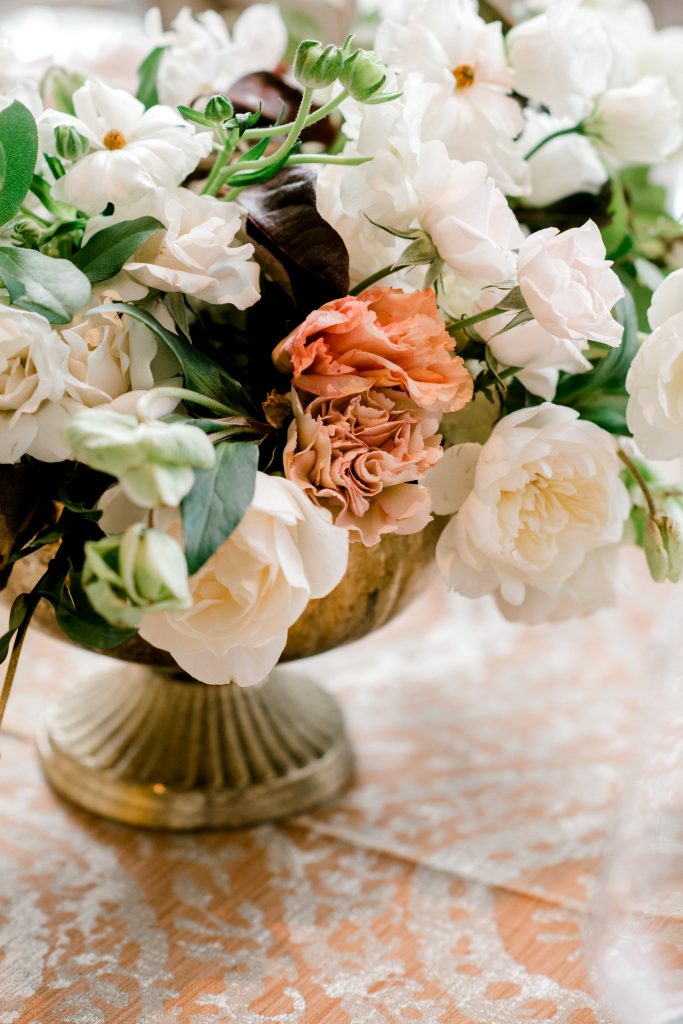 Mary Chris’ favorite time of year is fall, so an October wedding worked perfectly for the colorful florals created by Sarah Shell with Fern Floral & Event Design.