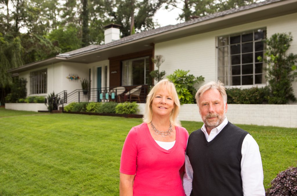 Marian and John bought their “dream” midcentury modern home in 2014, only one block from their house in Forest Acres. To keep the architectural integrity of the 1941 house, they made only a few structural changes during the renovation process. 