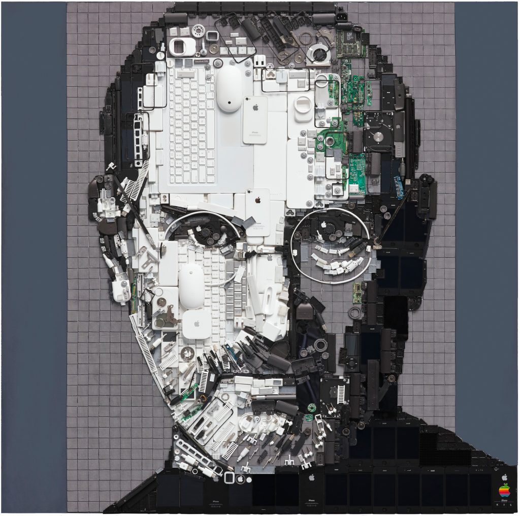 Steve Jobs, 2013. This portrait was created for the inaugural ArtFields Competition held annually in Lake City, South Carolina. It won the People’s Choice Award. 