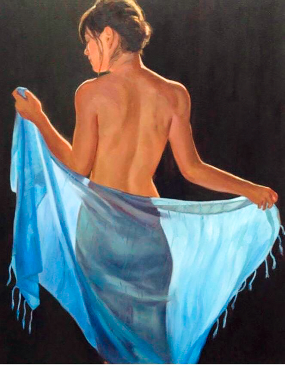 The Blue Scarf, 2012. This painting was included in the show Women Creating Women that Kirkland put on with Columbia artist Bonnie Goldberg. In this show, they celebrated the women they love to paint as a way to celebrate all women, everywhere. 