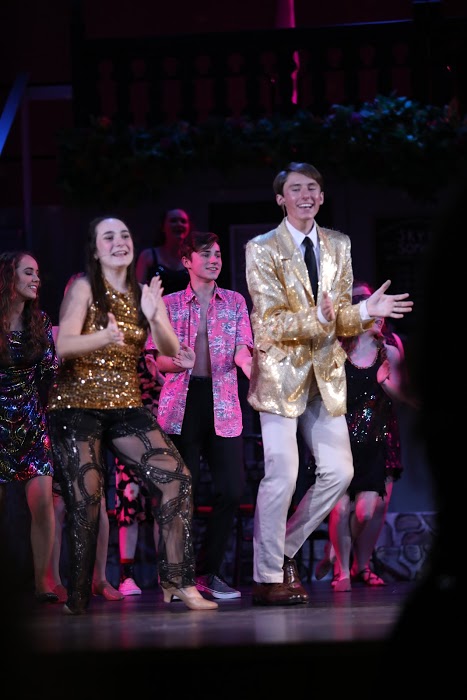 This series of photos is from Mamma Mia, February 2020, at River Bluff High School. Georgia Kay Wise, Calvin Bragg, and Cooper Smithson. 