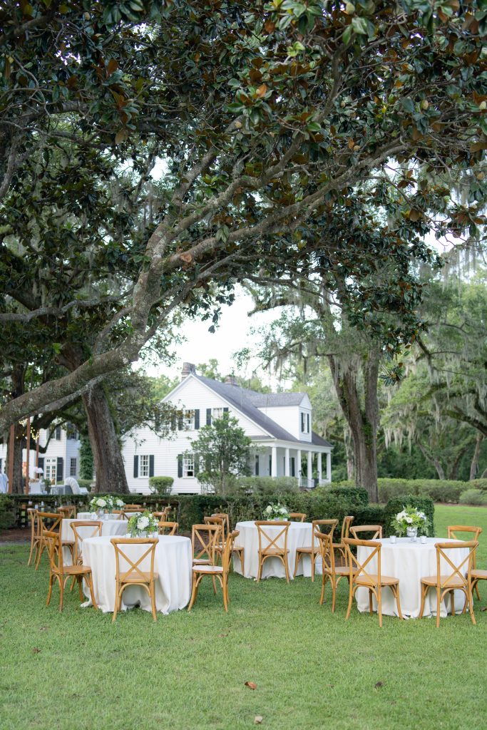 Emily Ragsdale hired Liz Carbone of Fox Events in Charleston to ensure Emmy and Davis’ day was picture perfect. The thought of an outdoor reception in the Lowcountry in August would give anyone pause, however, Liz was undaunted and reassuring. Emmy says, “Liz was a rock star!”