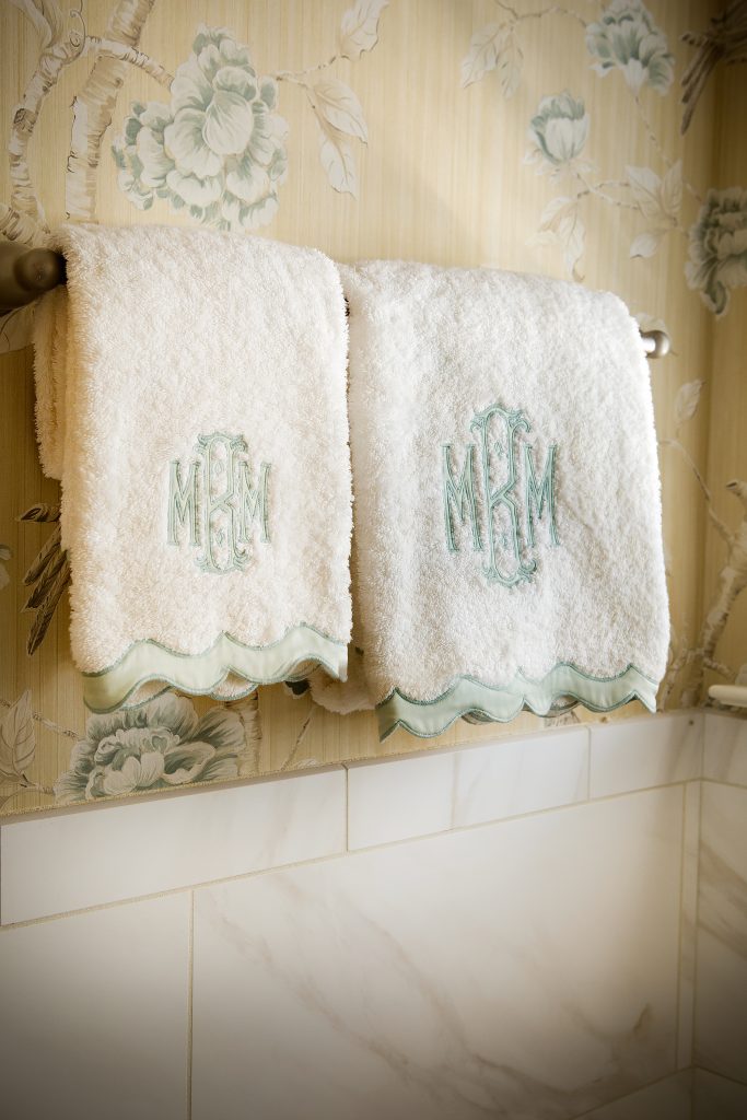 Luxurious personalized bath towels raise the bar. Mirasol by Matouk, 100 percent Egyptian cotton. 