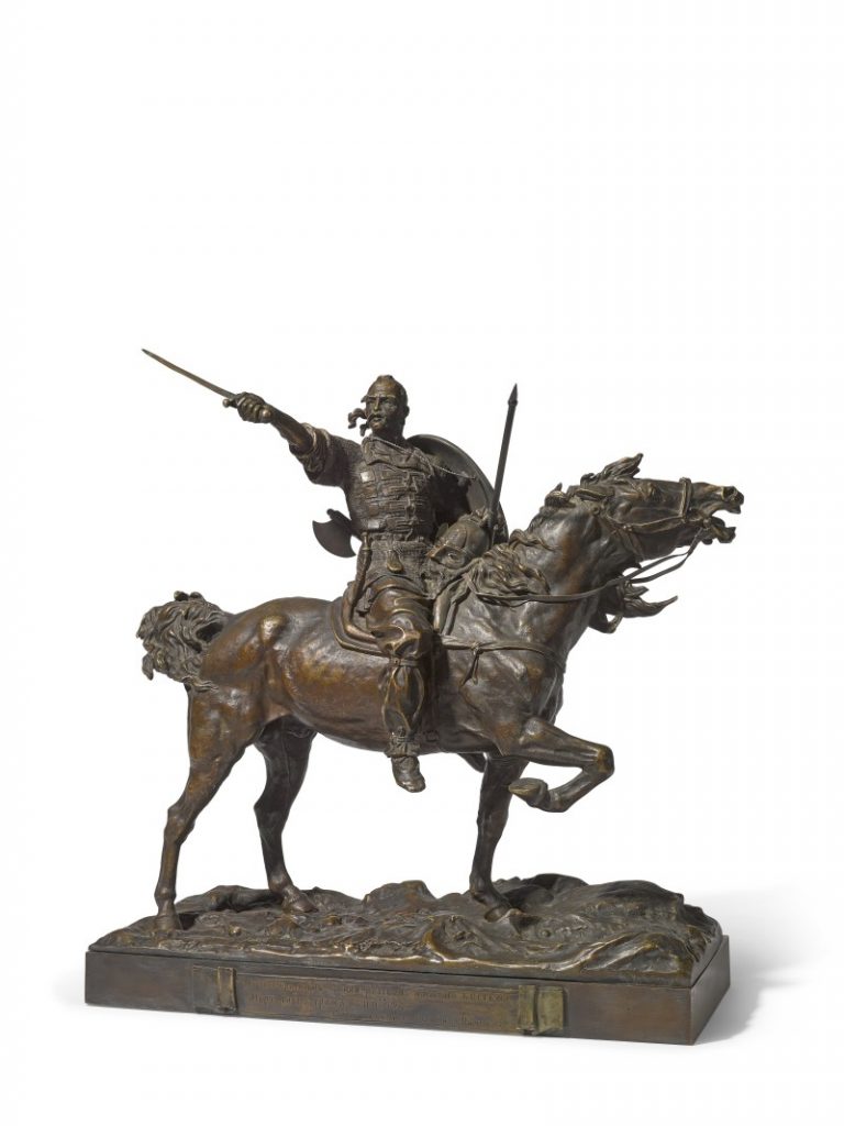 “Svyatoslav on the Way to Tsargrad, Grand Prince of Kiev” by  Evgeni Alexandrovich Lanceray in bronze. Sold for $37,500 to a  South Carolina collector. All photography courtesy of Charlton Hall