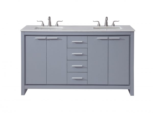 If a spa bath is your vibe, this double vanity fits the bill.