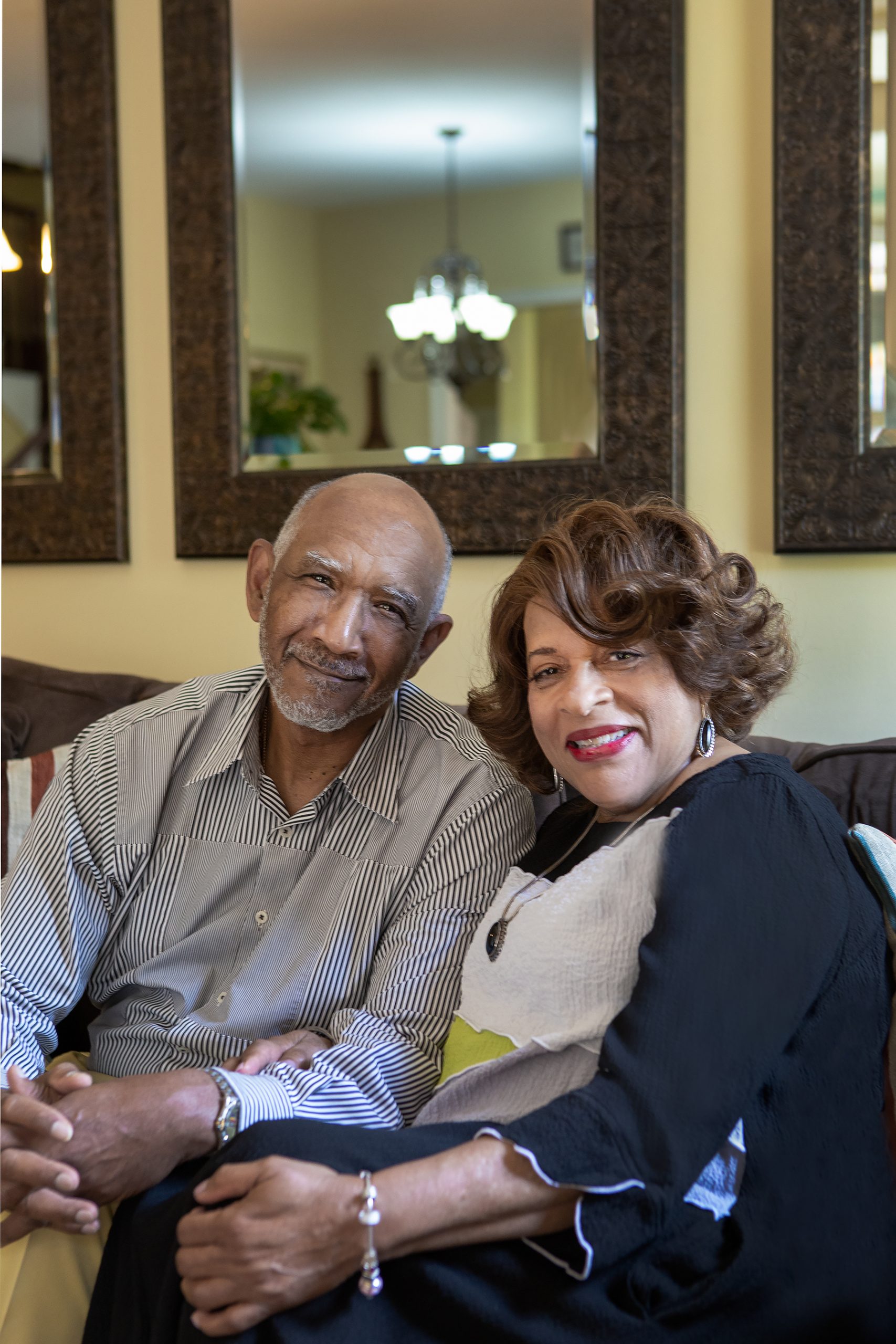 Oscar loves that he found the house for Sarah as he is the sales manager at S.C. Real Estate Exchange and a licensed real estate agent, after retiring as a sergeant major in the U.S. Army Reserves. Oscar and Sarah enjoy conversation and fellowship in their beautiful home.
