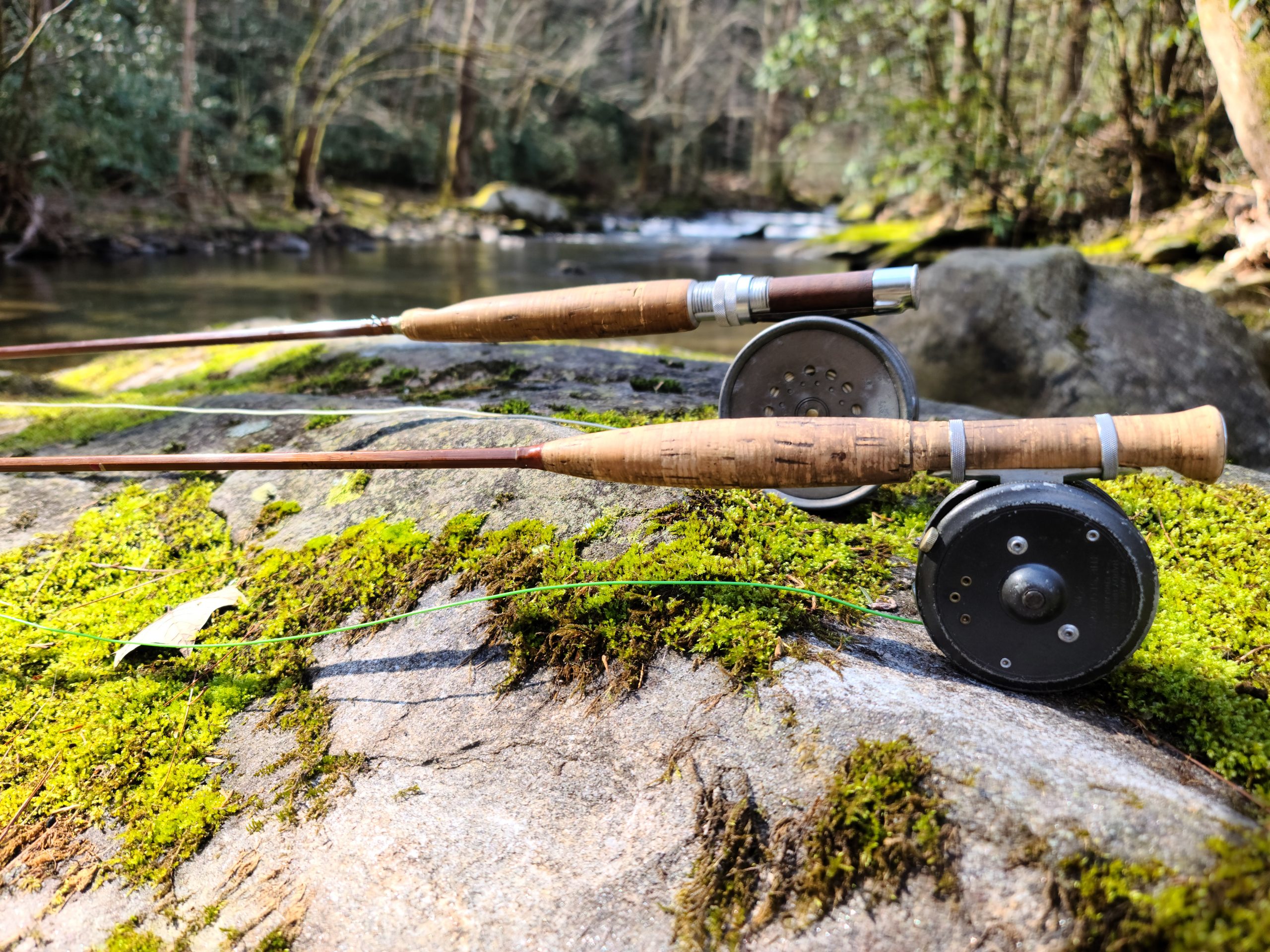Be it a classic bamboo rod or new carbon rocket, pride of ownership is a huge part of the sport. Despite technology’s advancements, bamboo rods are still considered by many to be the ultimate in fly fishing, especially on an inviting mountain stream. They are well-paired with Hardy Reels — two classics working together!