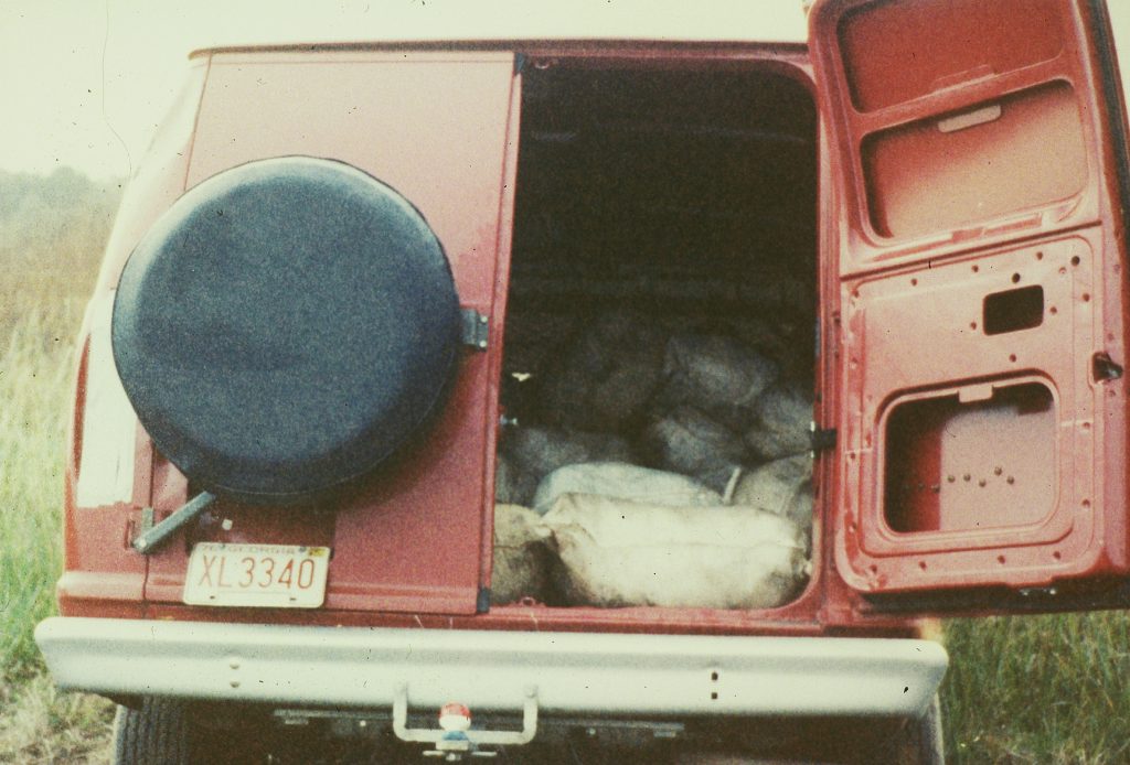 An abandoned van full of sacks of Lebanese hashish was found following a raid on Edisto Island in November 1981.