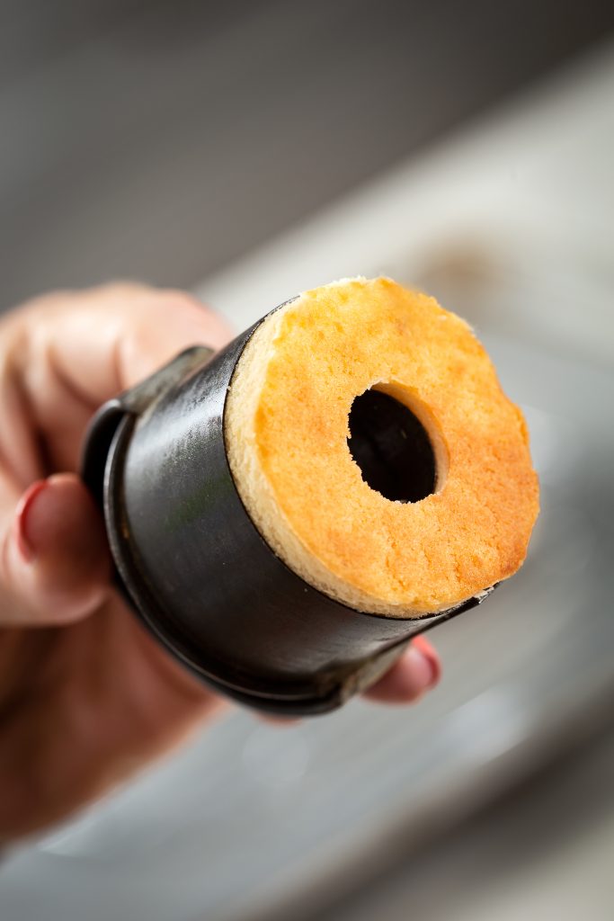 5: A small doughnut cutter with a hole can be ideal for the top layer to hold the filling, or you can make a small well. 