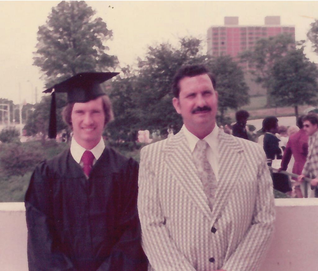  Leon Lott, Jr., with his father, Leon Lott, Sr., following his graduation from USC in 1973.