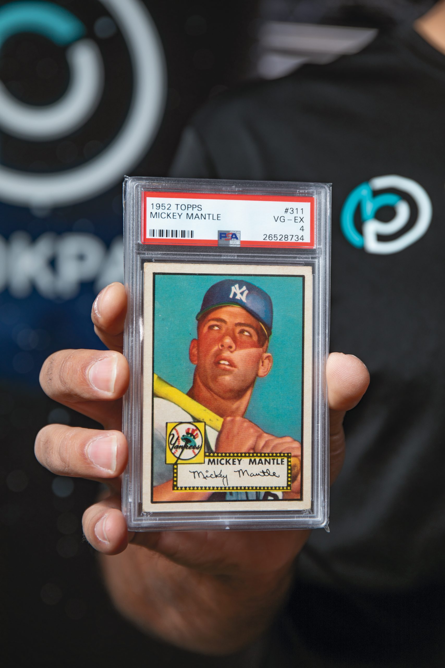Old meets new as ownership of this 1952 Mickey Mantle rookie card is now tokenized as an NFT and available for purchase using Ether (“ETH” — the currency of the Ethereum blockchain and the most popular cryptocurrency for buying and selling NFTs). Top copies of this card sell for 
$5 million+. 