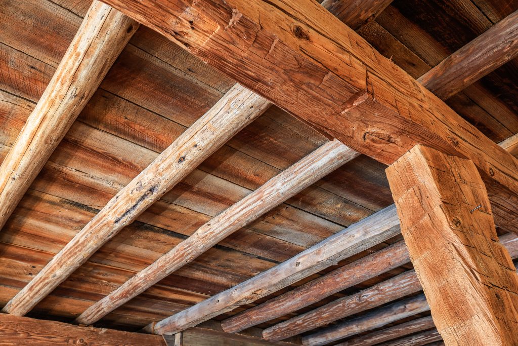 Throughout the home, charcoal marks on beams remain untouched from the original barn raising in 1817.