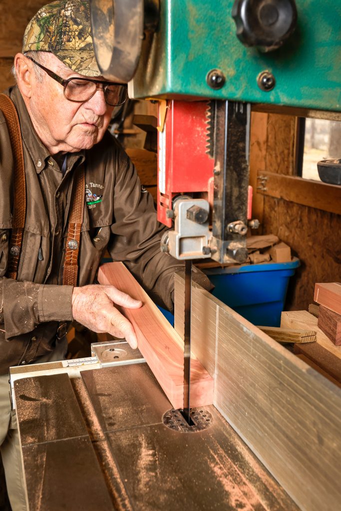 John produces and sells 250 to 300 calls annually. Each call represents hours of work in shaping wood, gluing, tuning, finishing, and more. 