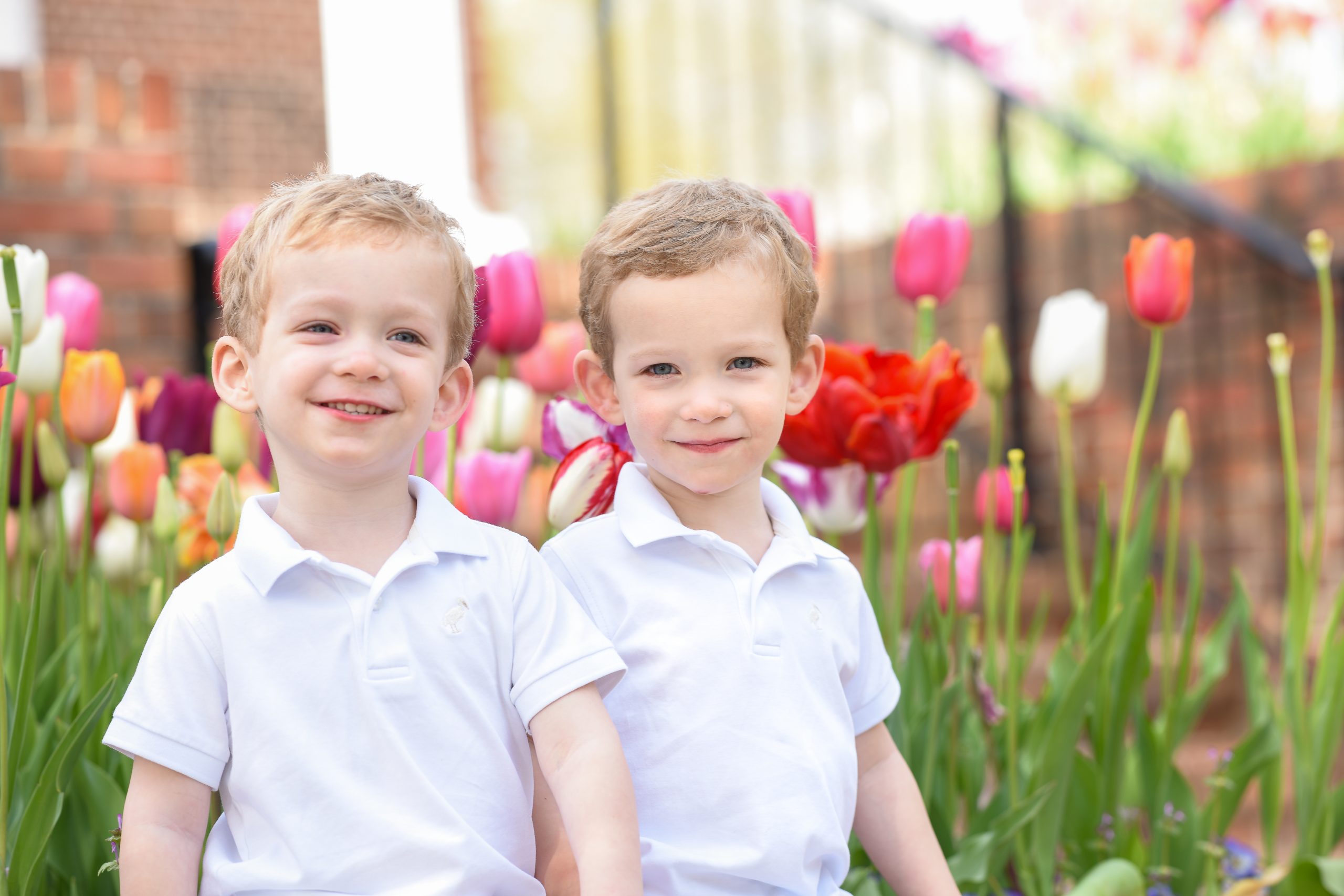 Having monozygotic (identical) twins is not genetic, but MZ twins are natural clones of each other, each with the exact same genetic makeup as the other. Because fingerprints are uniquely formed by the fetus pressing their fingers in the womb, however, they do not share matching fingerprints. Identical twins McLain and Graham Earhardt, at age 3.   Photography courtesy of Heather Gallagher
