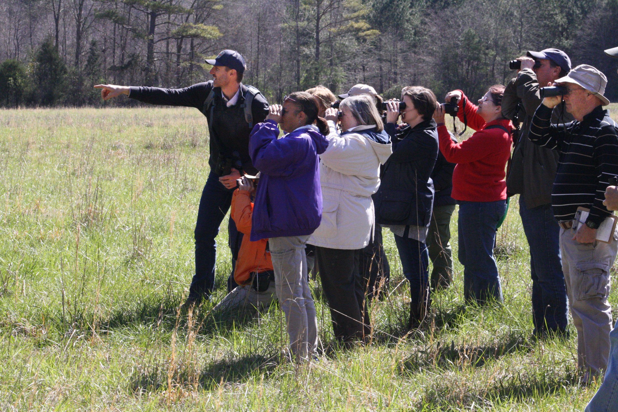 Jay Keck, SCWF’s habitat education manager, teaches a group of Midlands master naturalists about bird identification.
Photography courtesy of SCWF