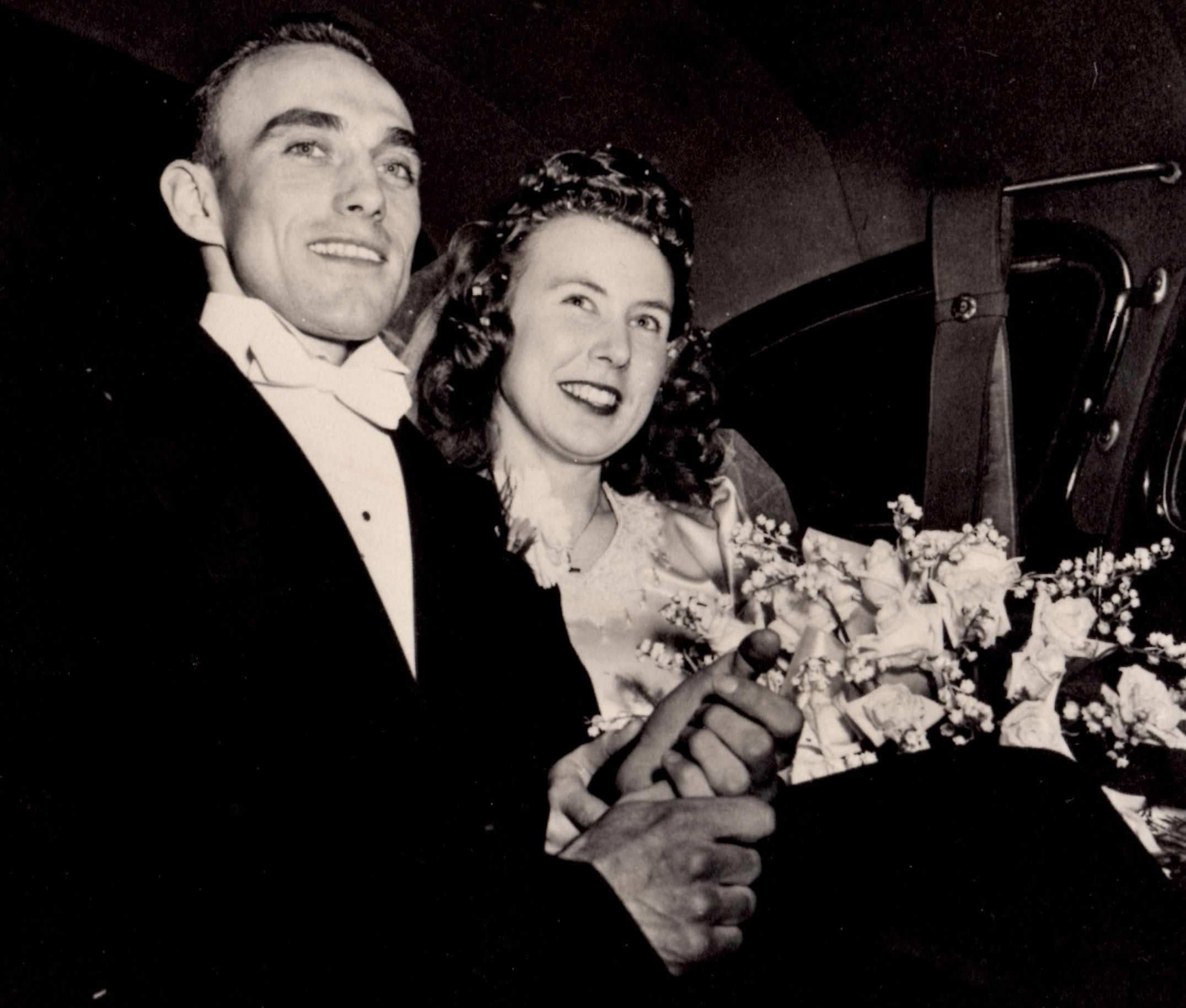Tom and Marie Rew on their wedding day, March 28, 1947, in New York City.