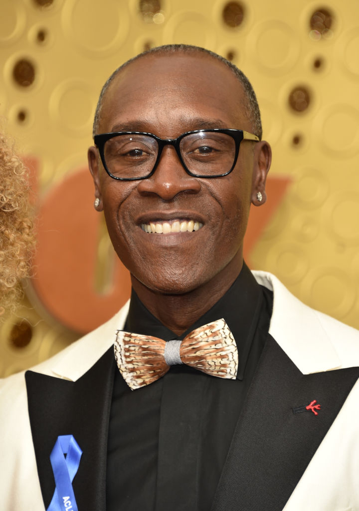 Actor Don Cheadle wearing the Grey Bobwhite bow tie at the 2019 Emmy Awards.
