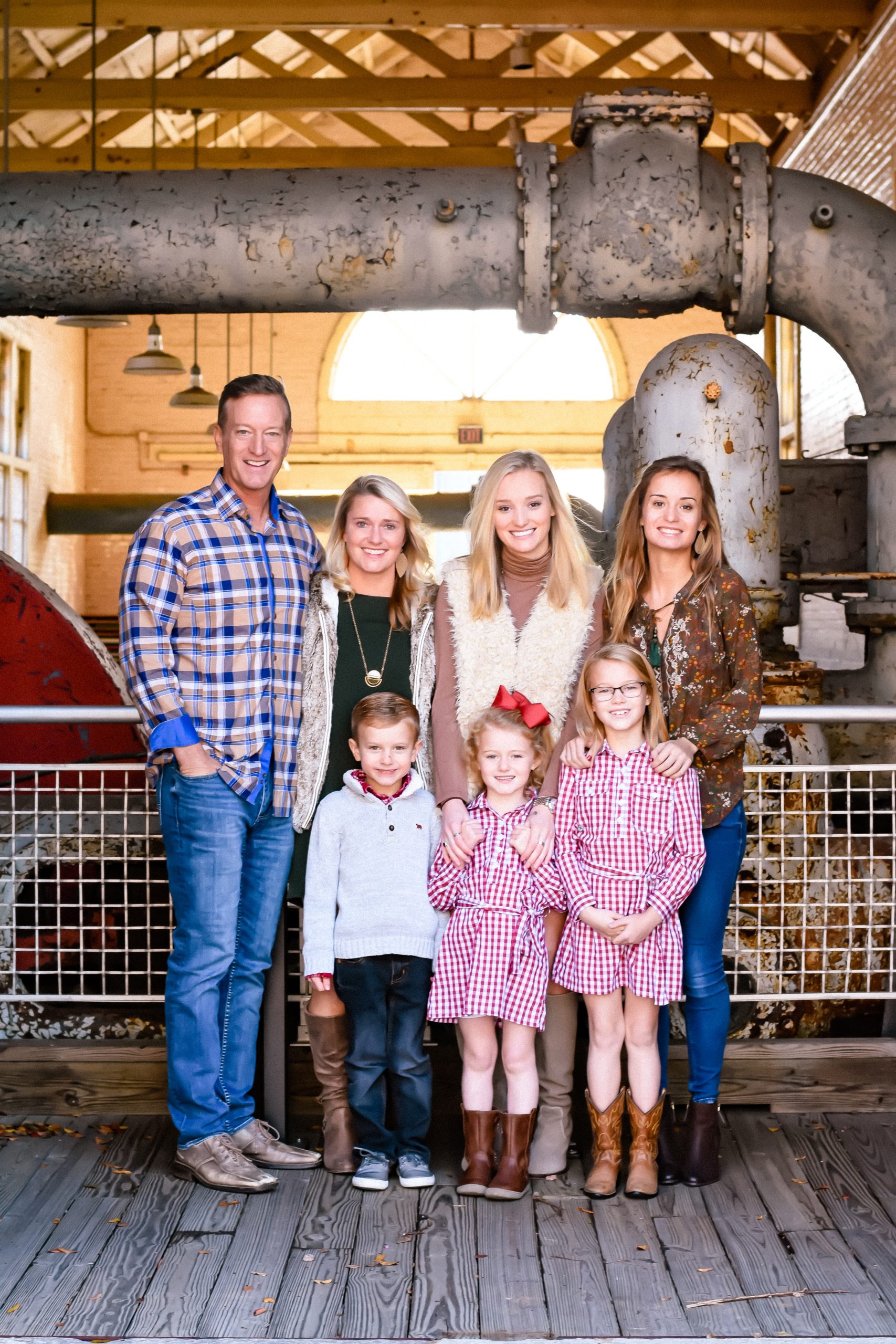 Steve and Kathy Ware with their children, Alexis, Allison, Preston, Blakely, and Kinleigh.