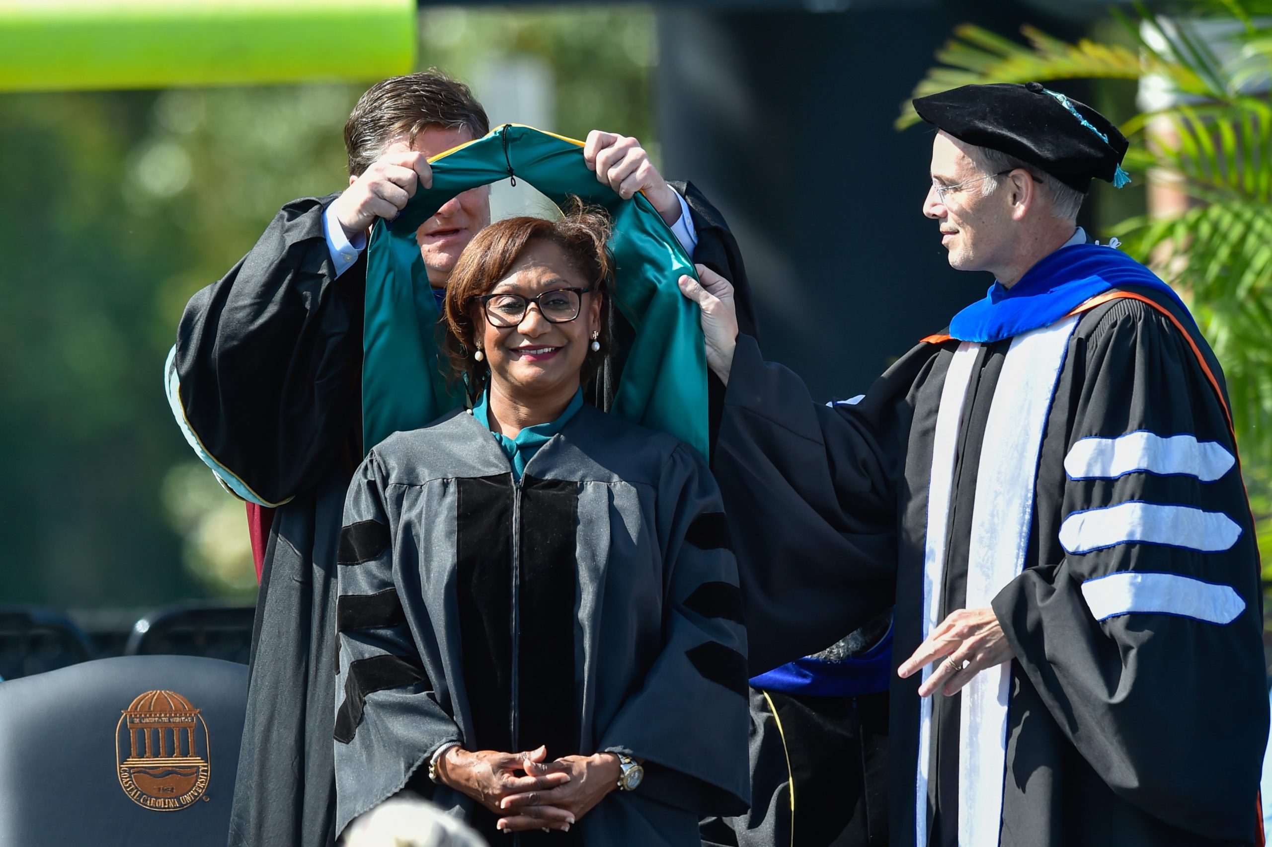 Vanessa receives an honorary doctorate from Coastal Carolina University. Photography courtesy of NASA
