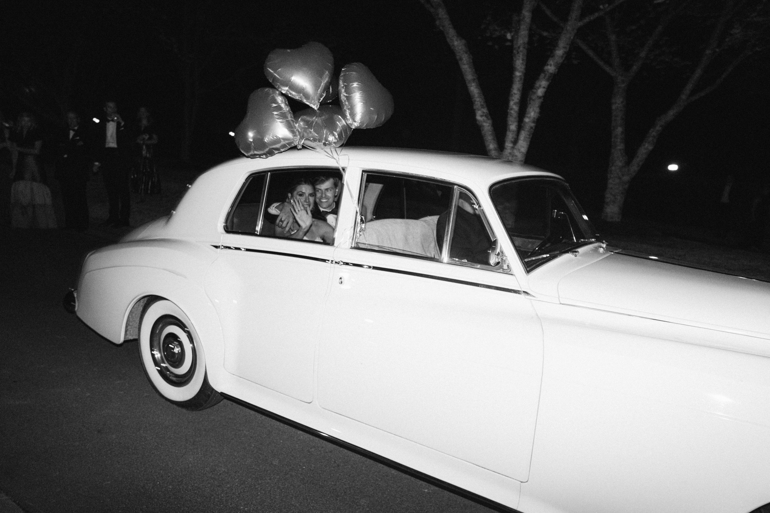  Sutton and Robert left the reception in a white vintage Rolls Royce festooned with red heart shaped balloons, full steam ahead to St. Bart’s for their honeymoon! 