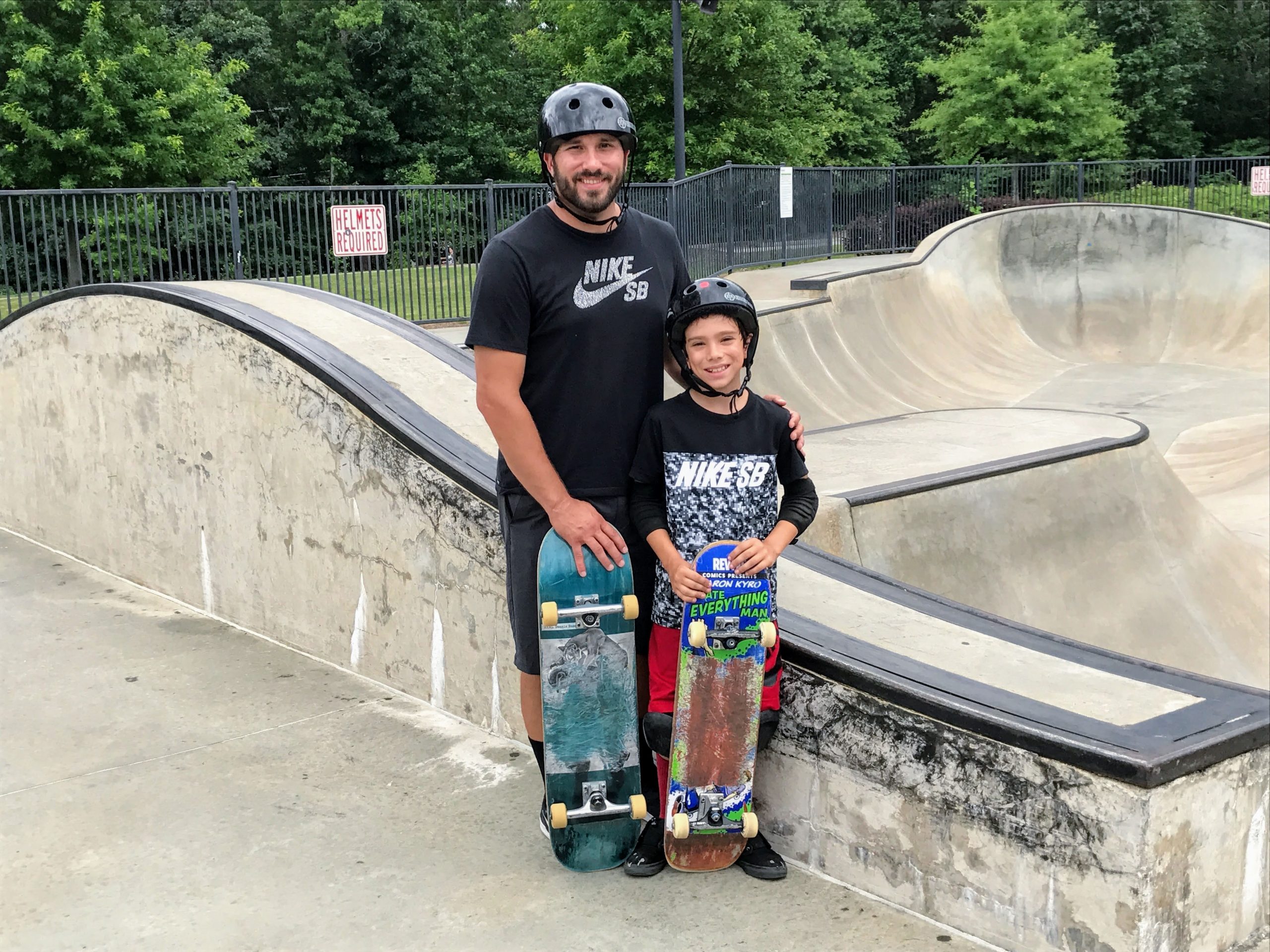 Landon pauses to smile with his dad, Michael, at a skate park in Atlanta.
Photography courtesy of Michael Zanfardino